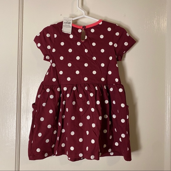 Gap 2T Maroon Polka Dot Dress - Picture 4 of 6